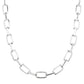 Silver Open Rectangle Bar Link Necklace Gardiner Brothers