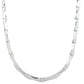 Silver Polished Brick Link Necklace Gardiner Brothers