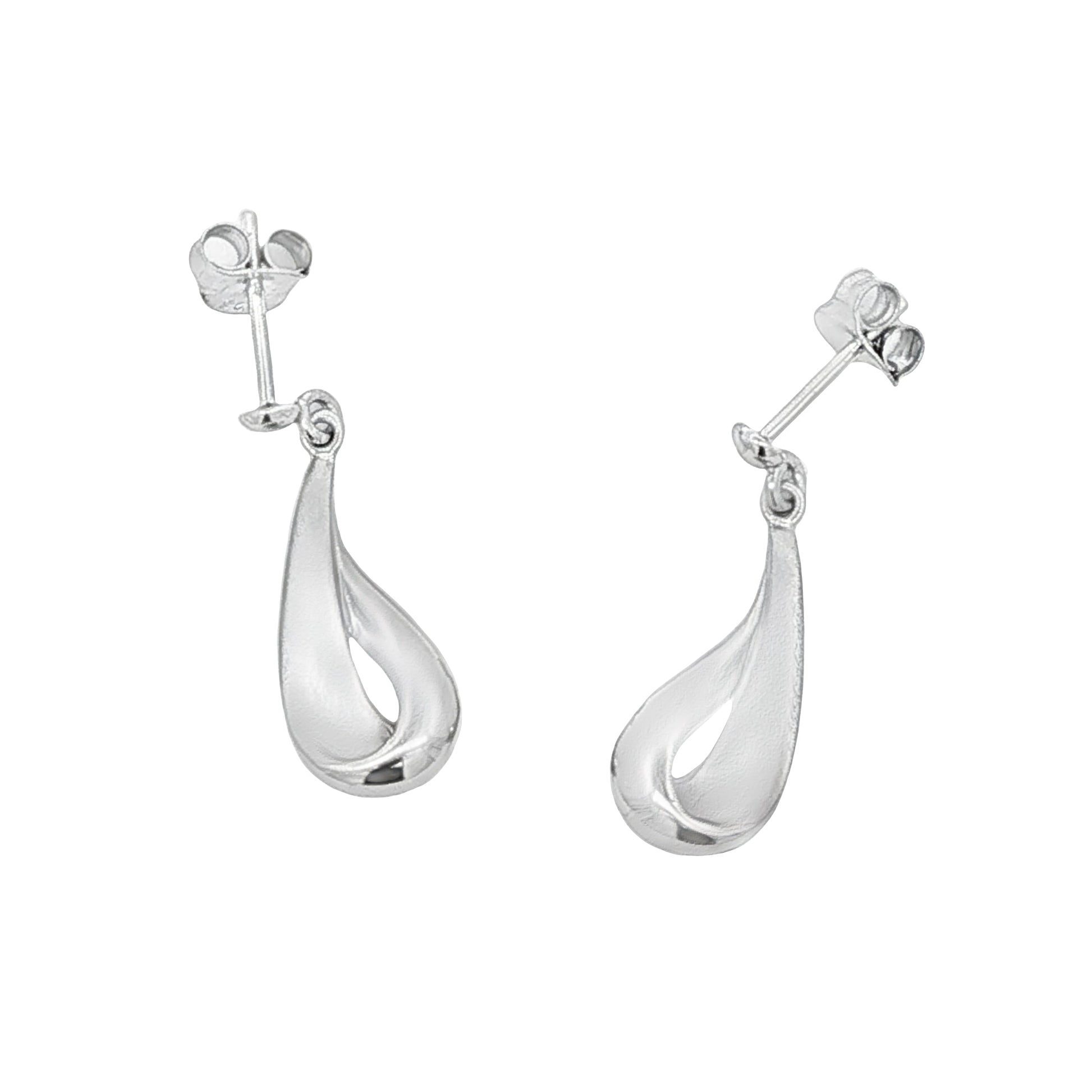 Silver Long TearDrop Shape Earrings Gardiner Brothers