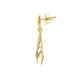 Yellow and White Gold Fancy Sabre Drop Style Earrings Gardiner Brothers