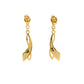 Yellow and White Gold Fancy Sabre Drop Style Earrings Gardiner Brothers