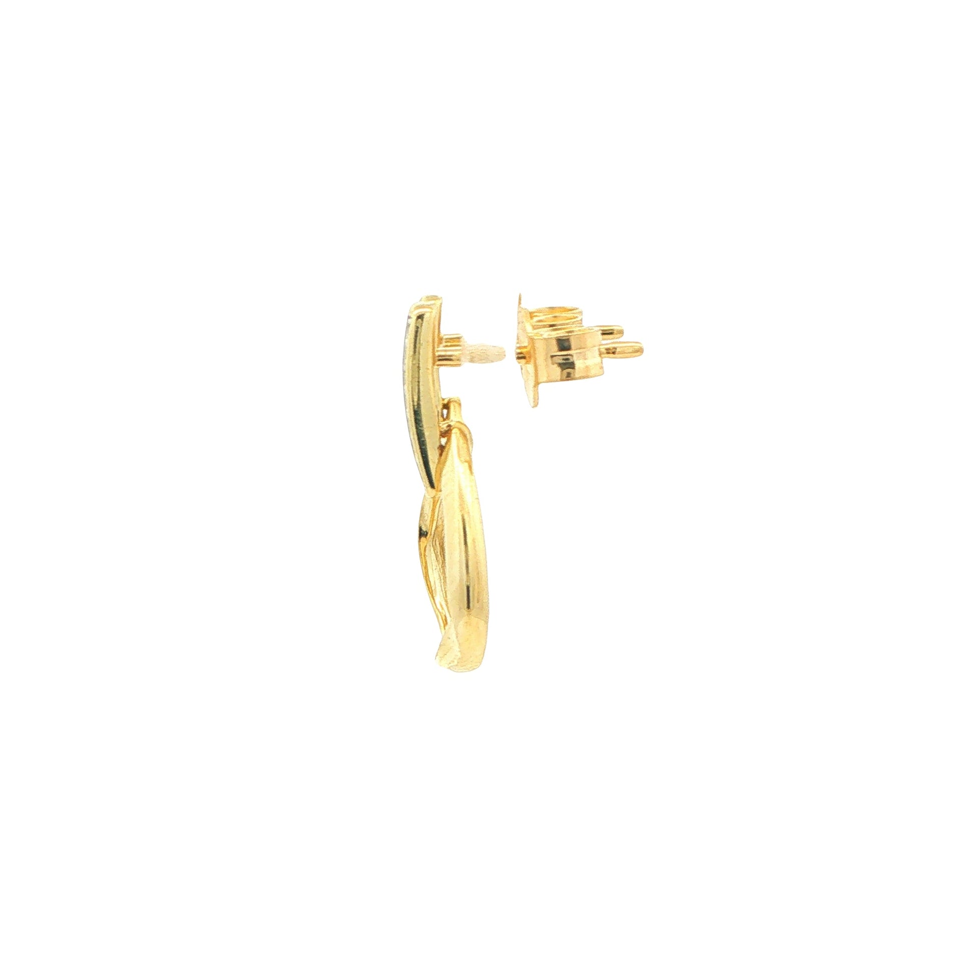 Yellow Gold Diamond TearDrop Earrings Gardiner Brothers