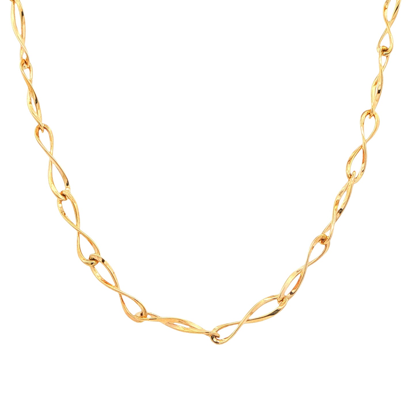 Yellow Gold Figure of 8 Necklet Gardiner Brothers