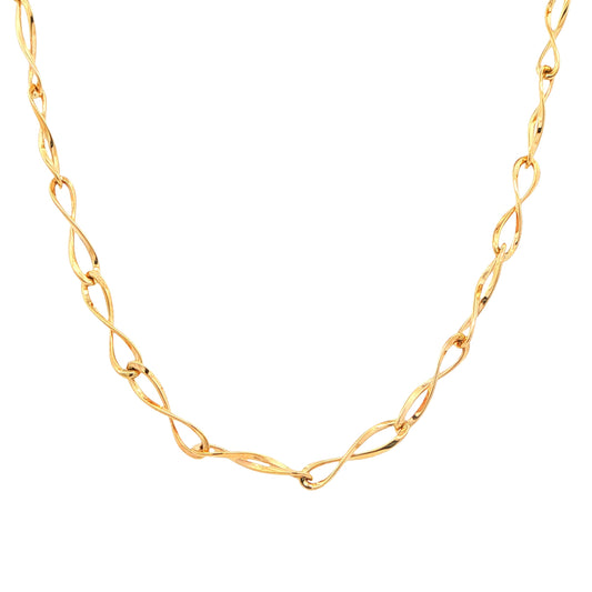 Yellow Gold Figure of 8 Necklet Gardiner Brothers