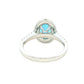 Oval Shaped Aquamarine and Diamond Halo Style Ring Gardiner Brothers