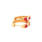 Ruby and Diamond Hoop Style Earrings Gardiner Brothers