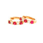 Ruby and Diamond Hoop Style Earrings Gardiner Brothers