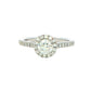 PLATINUM AURORA CUT DIAMOND HALO STYLE RING - 0.82CTS Gardiner Brothers
