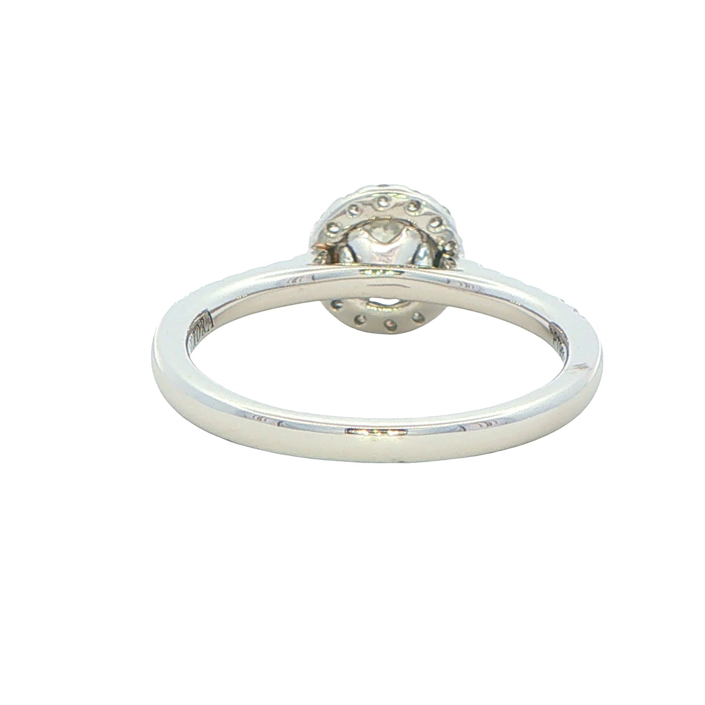 PLATINUM AURORA CUT DIAMOND HALO STYLE RING - 0.82CTS Gardiner Brothers