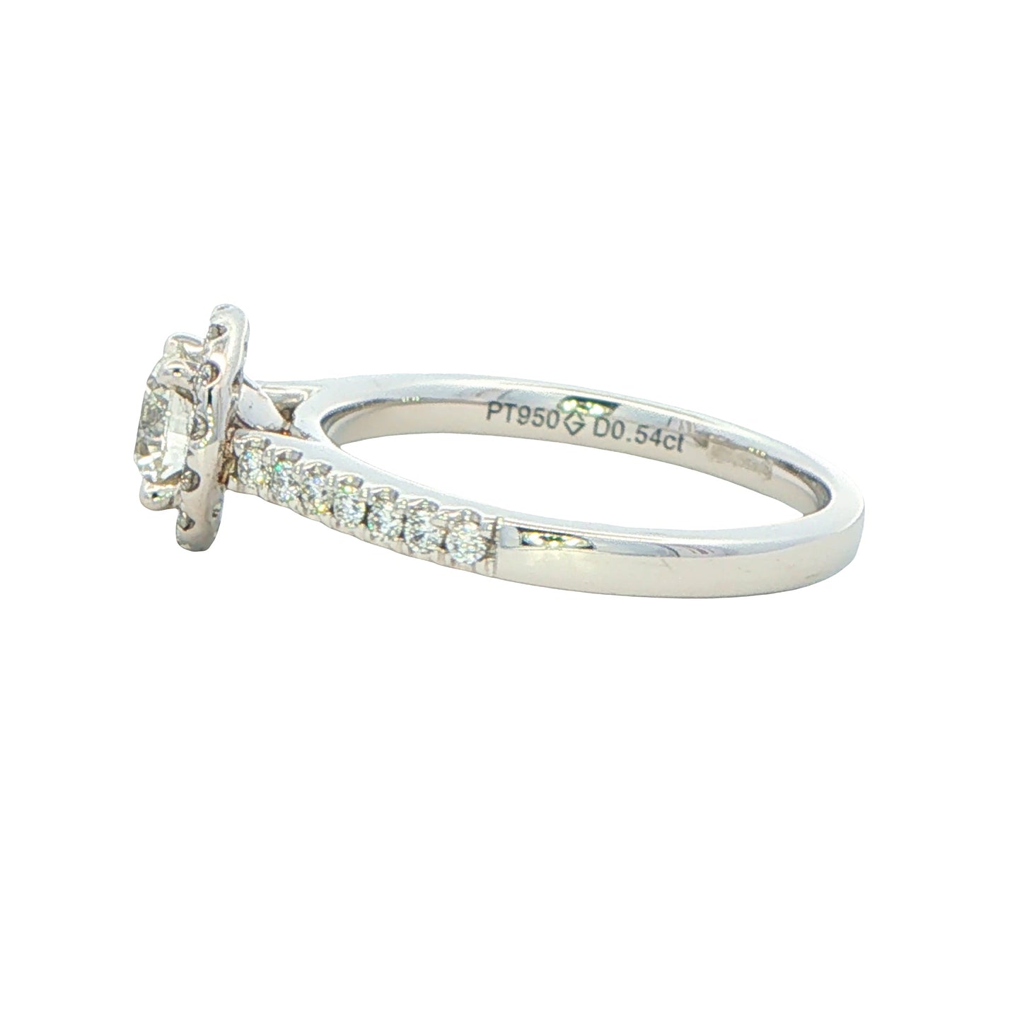 Platinum Aurora Cut Diamond Halo Style Ring - 0.84cts Gardiner Brothers