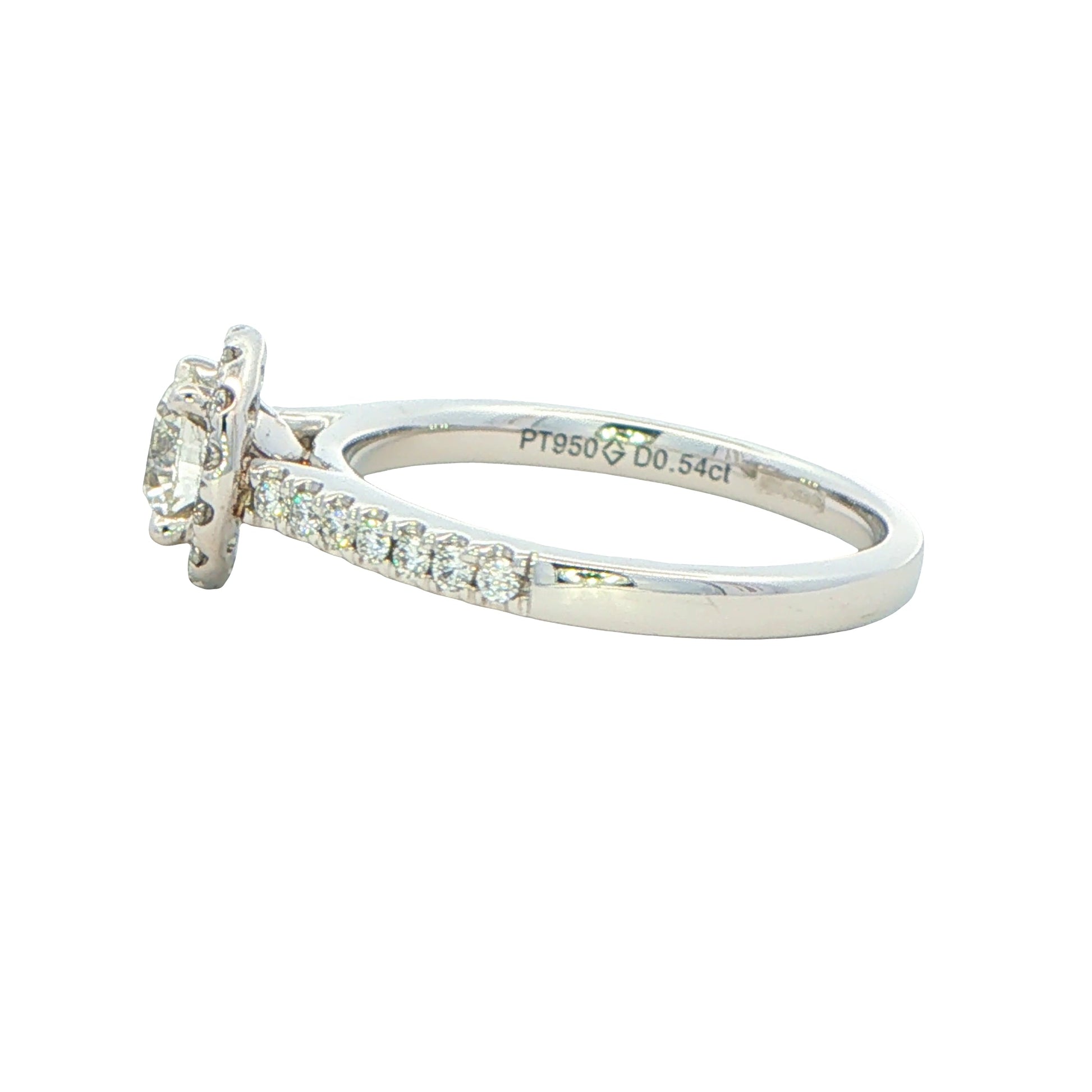 Platinum Aurora Cut Diamond Halo Style Ring - 0.84cts Gardiner Brothers