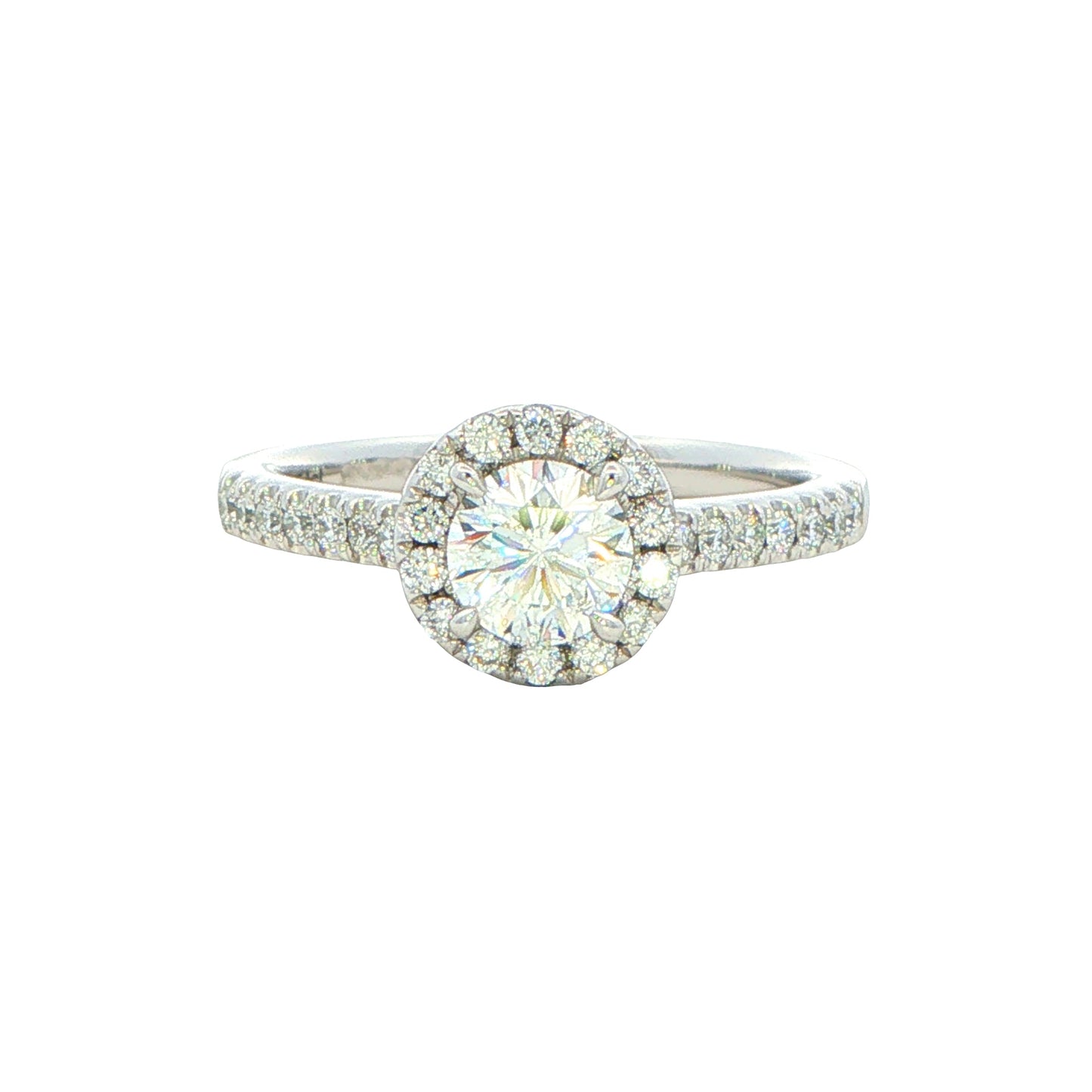 Platinum Aurora Cut Diamond Halo Style Ring - 0.84cts Gardiner Brothers