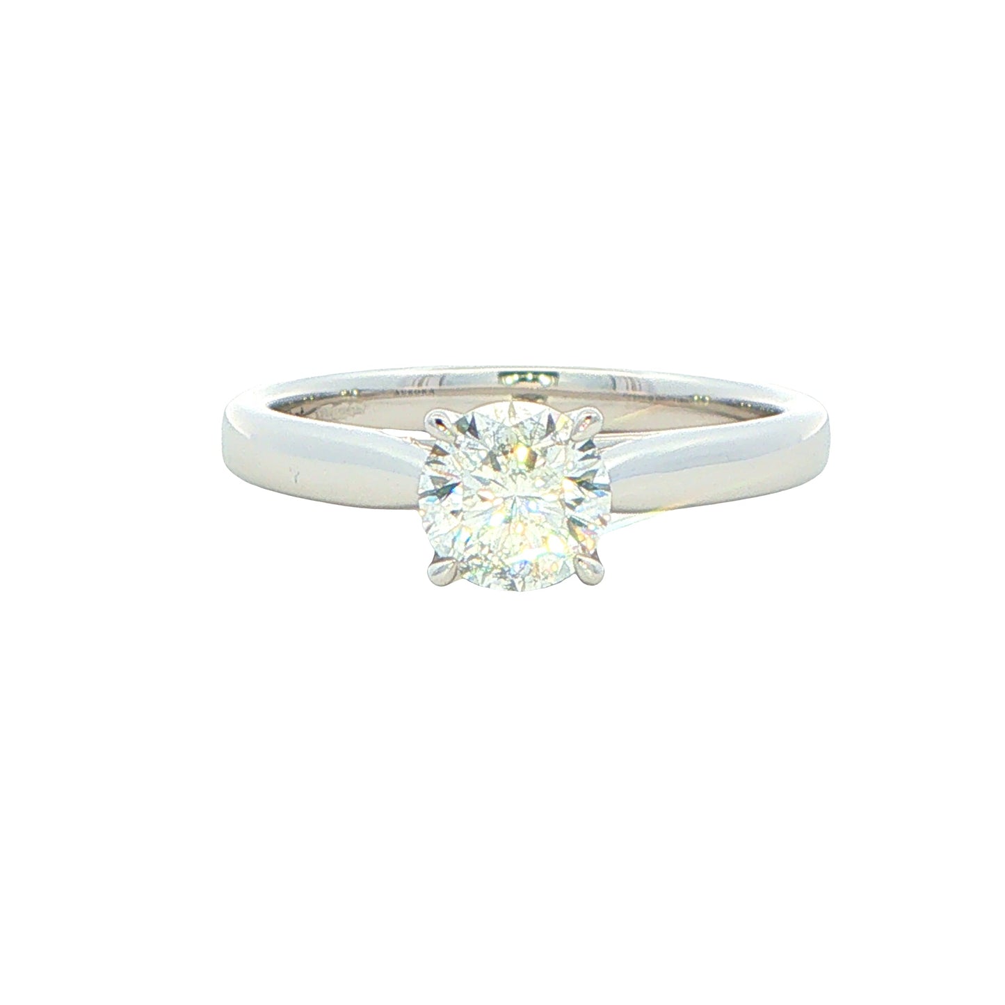 Platinum Aurora Round Brilliant Cut Diamond Solitaire Ring - 0.71cts Gardiner Brothers