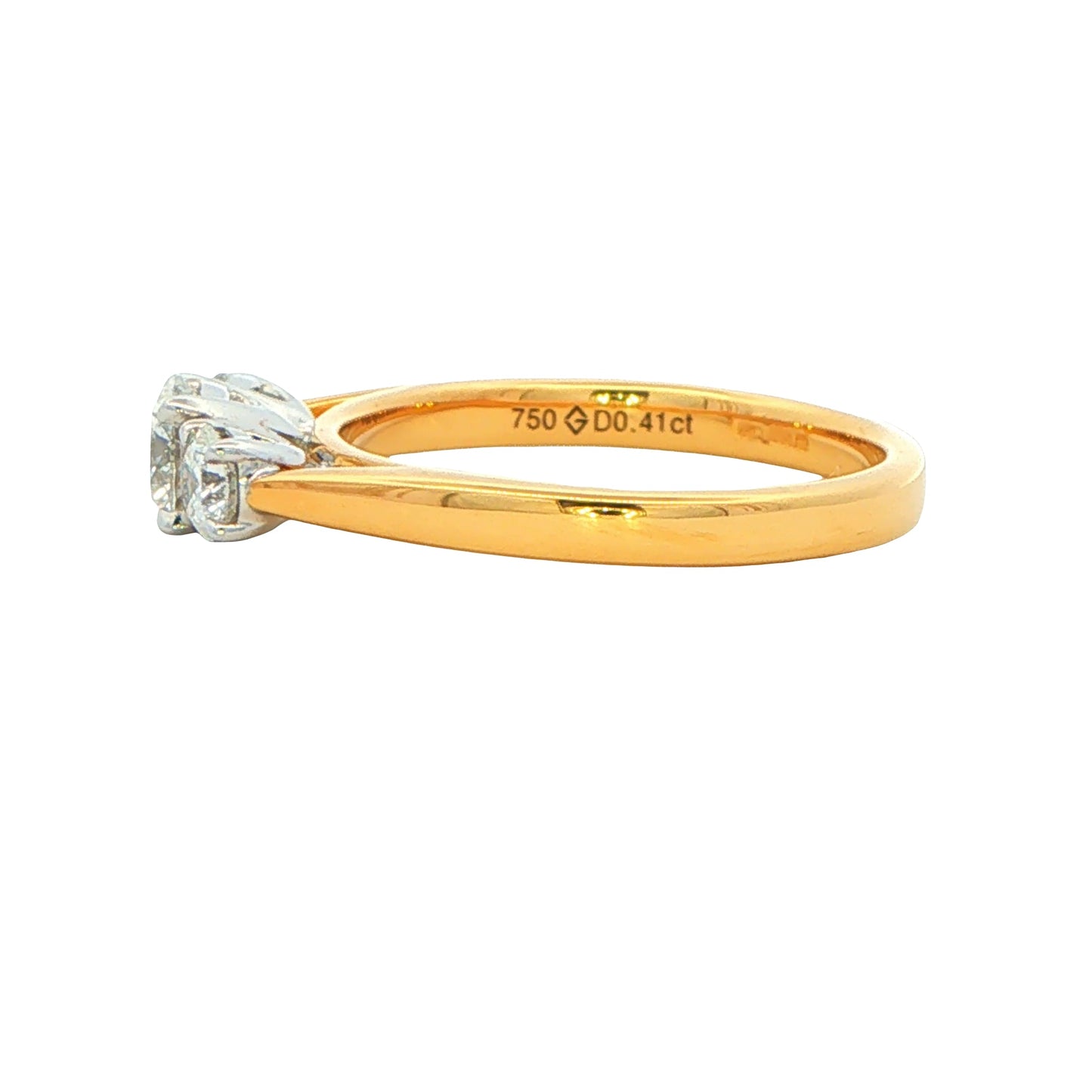 Yellow Gold Aurora 3 Stone Diamond Ring - 0.71cts Gardiner Brothers