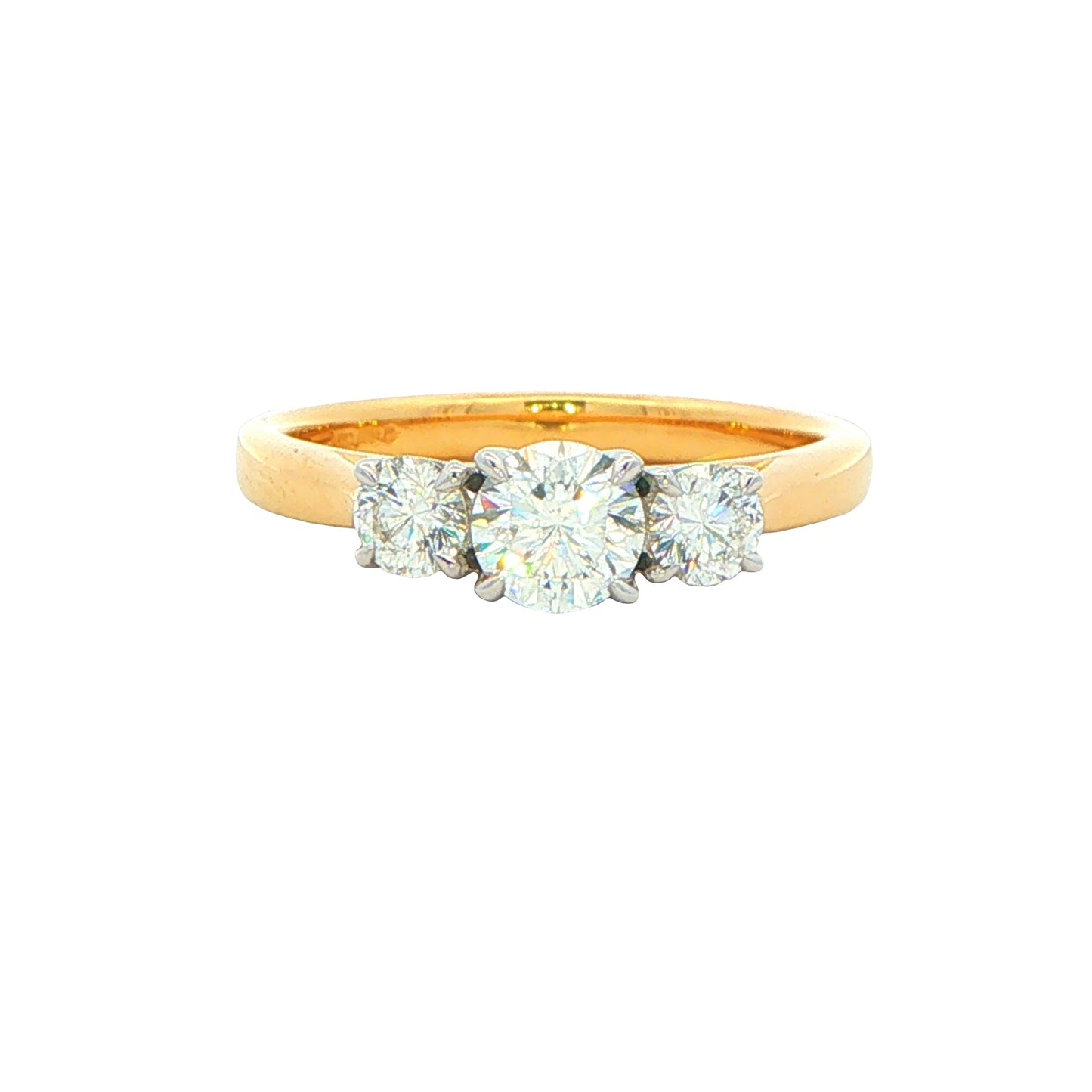 Yellow Gold Aurora 3 Stone Diamond Ring - 0.71cts Gardiner Brothers