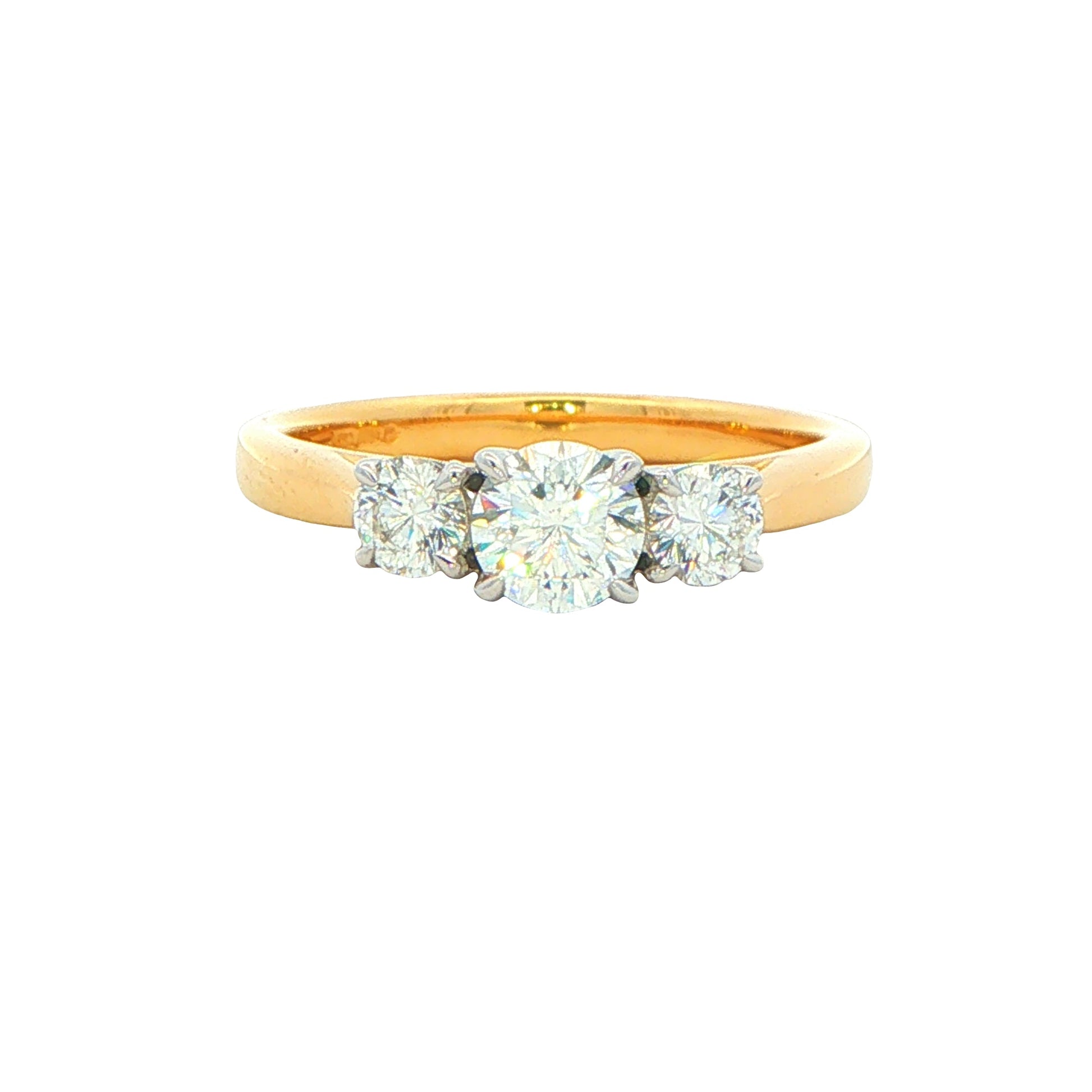 Yellow Gold Aurora 3 Stone Diamond Ring - 0.71cts Gardiner Brothers