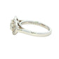 Platinum Aurora Cut Diamond 3 Stone Halo Style Ring - 1.20cts Gardiner Brothers