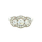 Platinum Aurora Cut Diamond 3 Stone Halo Style Ring - 1.20cts Gardiner Brothers