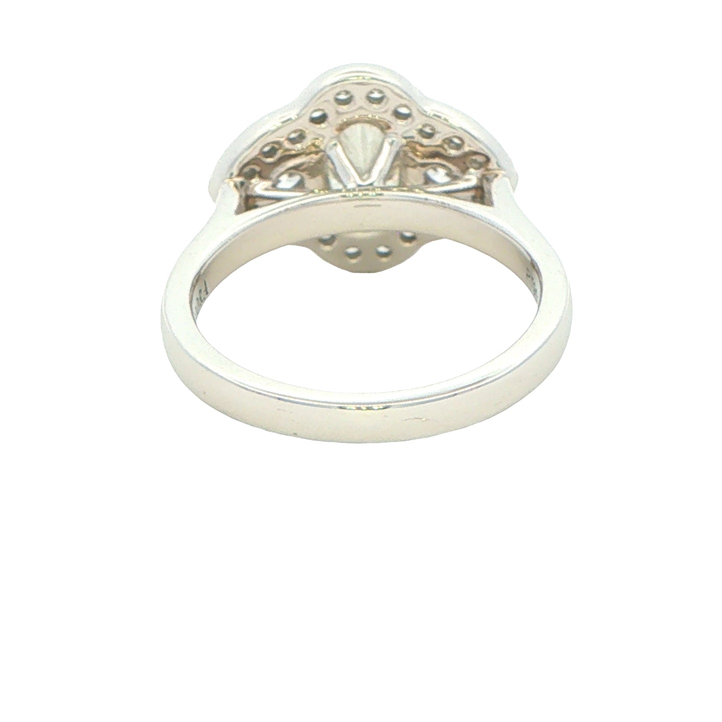 Platinum Oval Shaped Aurora Diamond Halo Style Ring - 1.50cts Gardiner Brothers