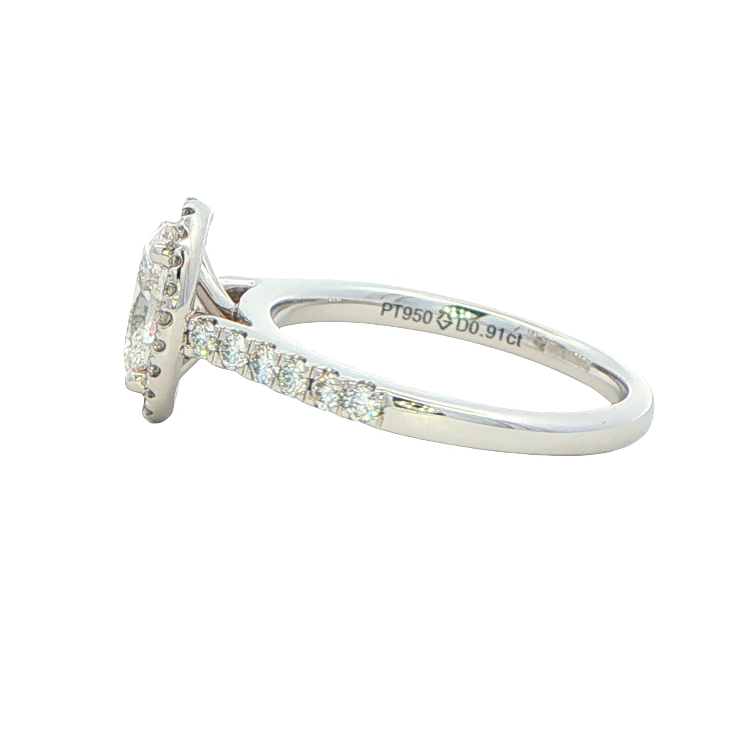 Platinum Aurora Oval Shaped Diamond Halo Ring - 1.27cts Gardiner Brothers