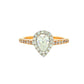 Yellow Gold Pear shaped Aurora cut diamond halo style ring - 0.89cts Gardiner Brothers