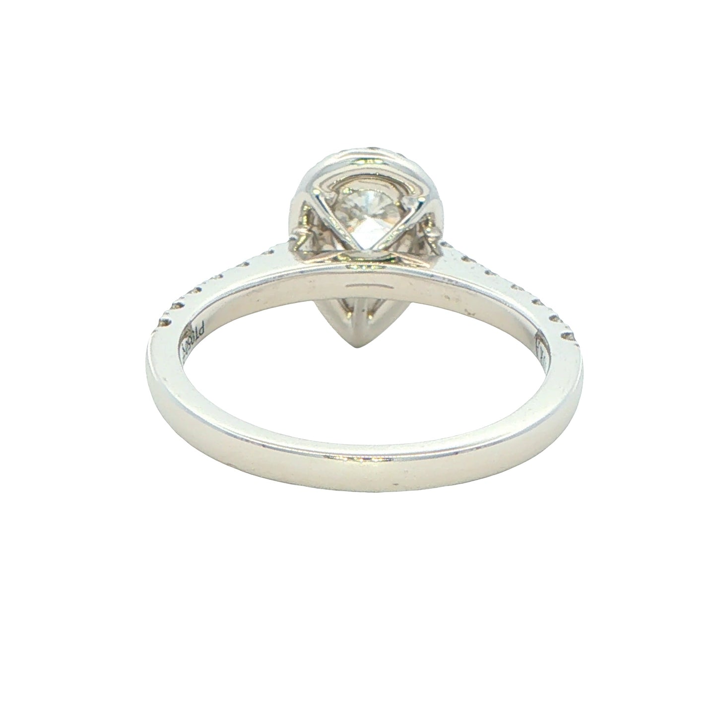 Platinum Pear shaped Aurora cut diamond halo style ring - 1.08cts Gardiner Brothers