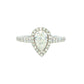 Platinum Pear shaped Aurora cut diamond halo style ring - 1.08cts Gardiner Brothers