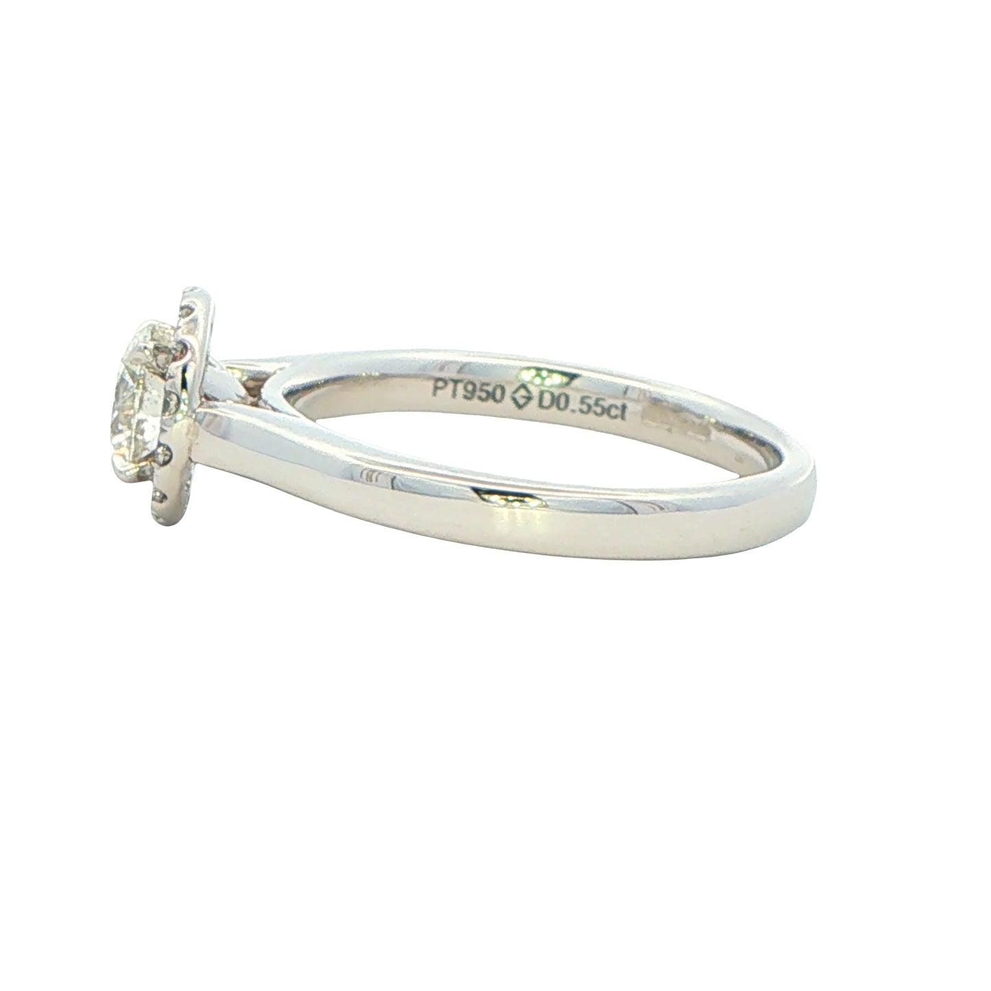 Platinum Aurora Cut Diamond Halo Ring - 0.70cts Gardiner Brothers