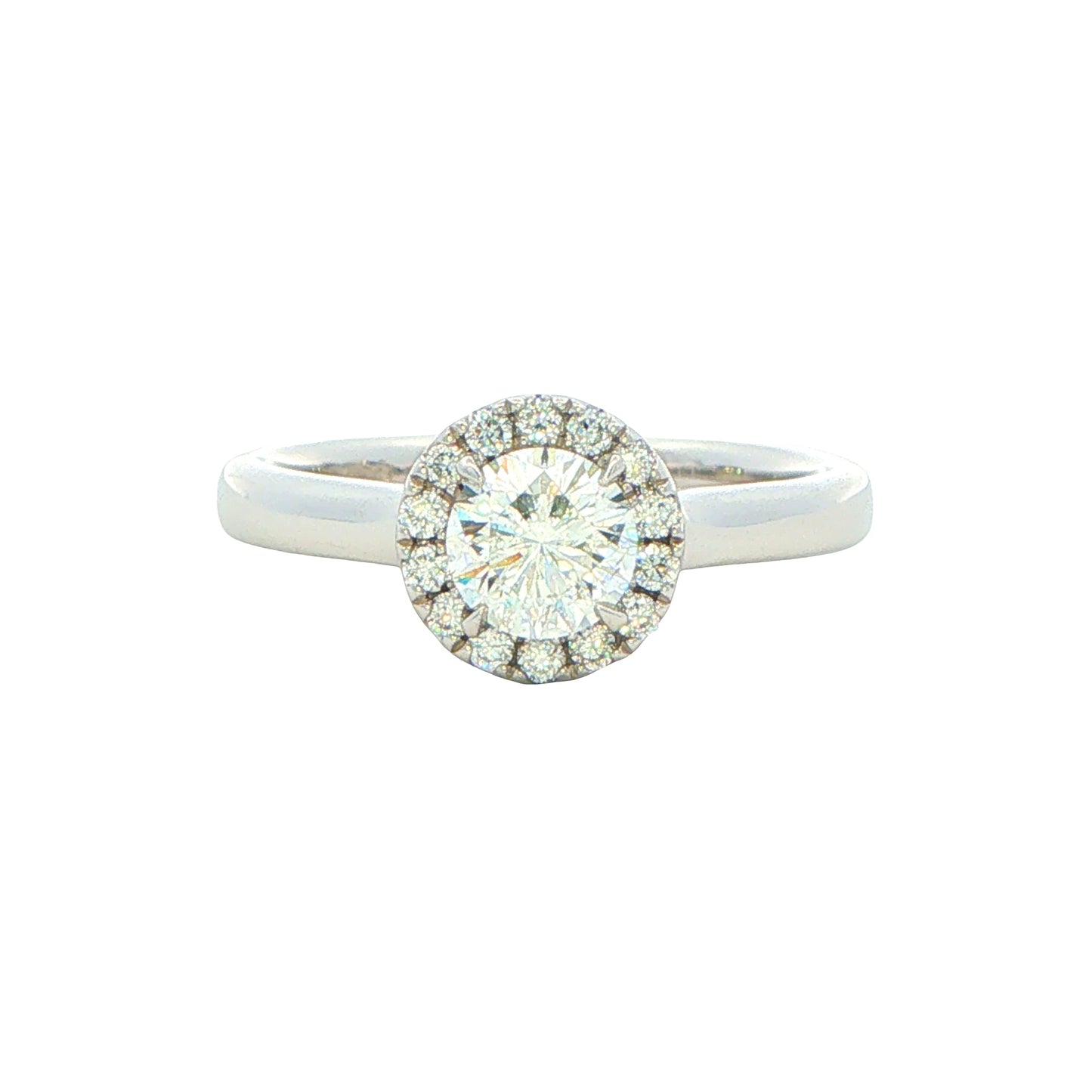 Platinum Aurora Cut Diamond Halo Ring - 0.70cts Gardiner Brothers