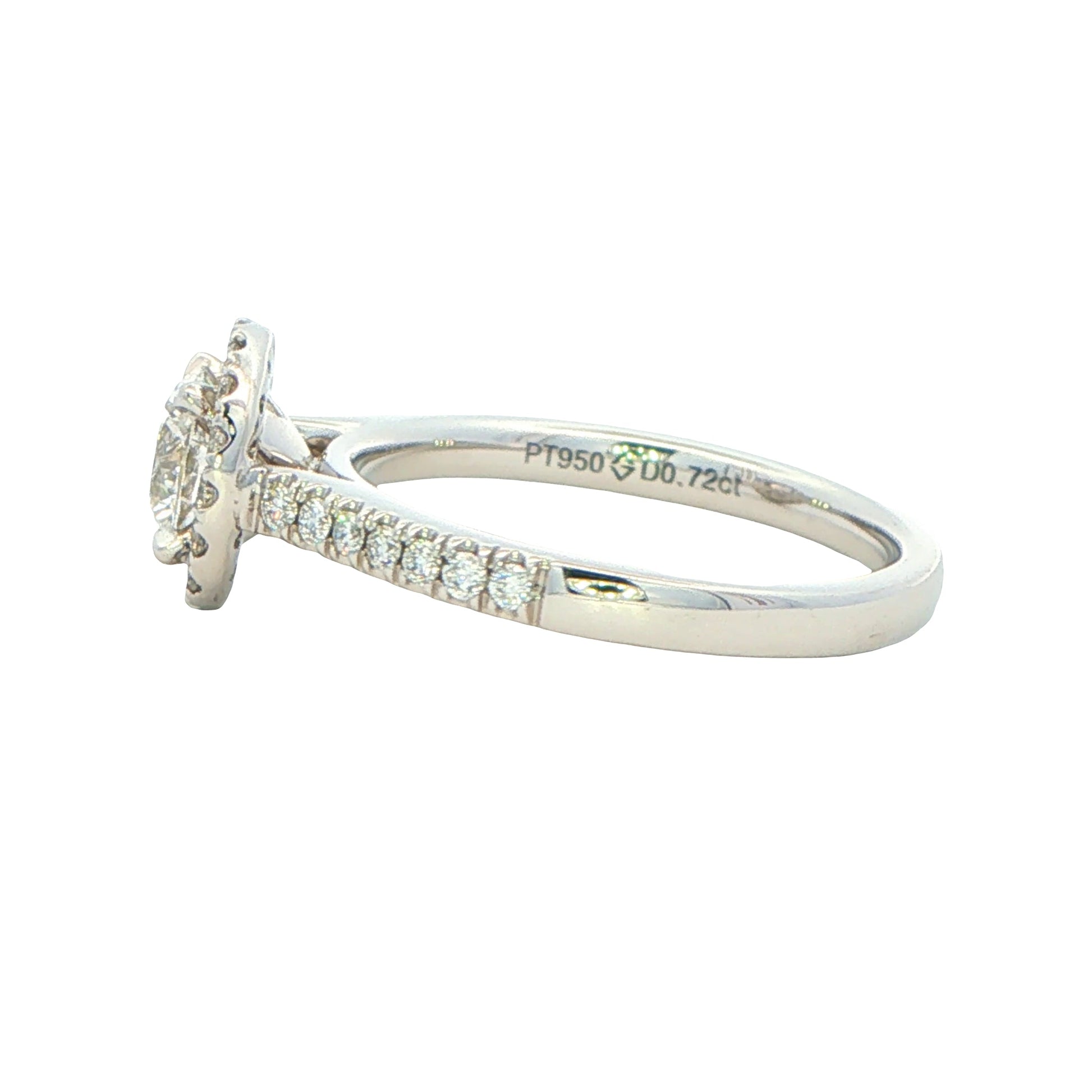 Platinum Aurora Cut Diamond Halo Style Ring - 1.07cts Gardiner Brothers