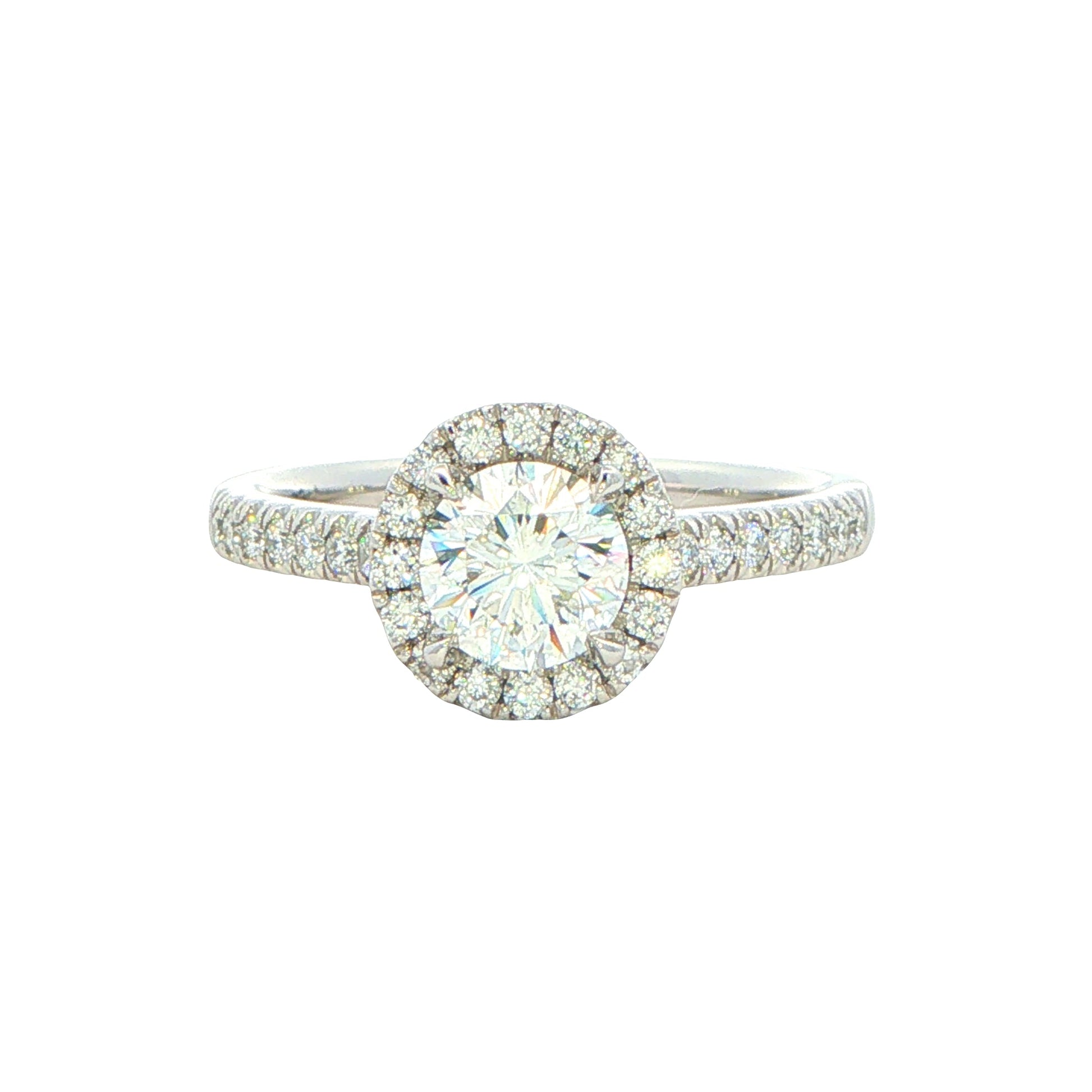 Platinum Aurora Cut Diamond Halo Style Ring - 1.07cts Gardiner Brothers