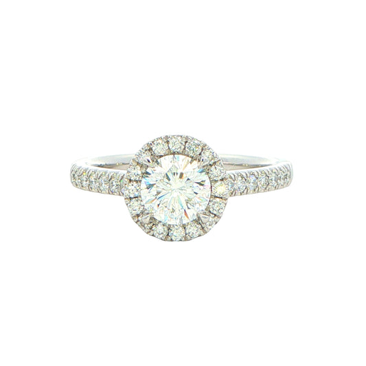 Platinum Aurora Cut Diamond Halo Style Ring - 1.07cts Gardiner Brothers
