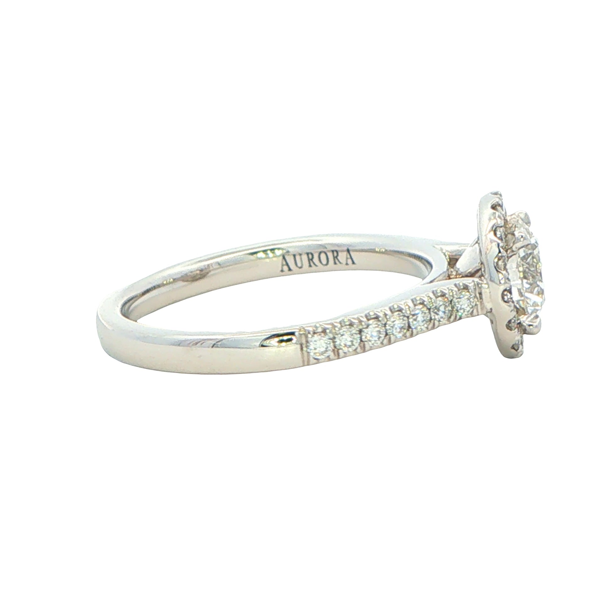 Platinum Aurora Cut Diamond Halo Style Ring - 1.07cts Gardiner Brothers