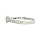Platinum Aurora Cut Diamond Solitaire Ring With Diamond Set Shoulders - 0.70cts Gardiner Brothers