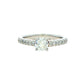 Platinum Aurora Cut Diamond Solitaire Ring With Diamond Set Shoulders - 0.70cts Gardiner Brothers