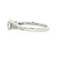 Platinum Aurora Cut Diamond Solitaire With Split Diamond Set Shoulders - 0.74cts Gardiner Brothers