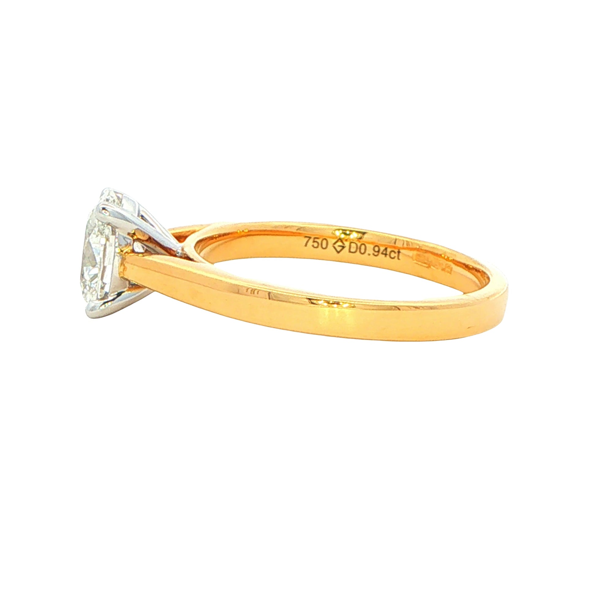 Yellow Gold Aurora Oval Shaped Diamond Solitaire Ring - 0.94cts Gardiner Brothers