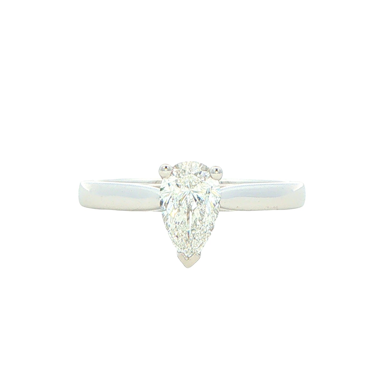 Platinum Aurora Pear Shaped Diamond Solitaire Ring - 0.61cts Gardiner Brothers