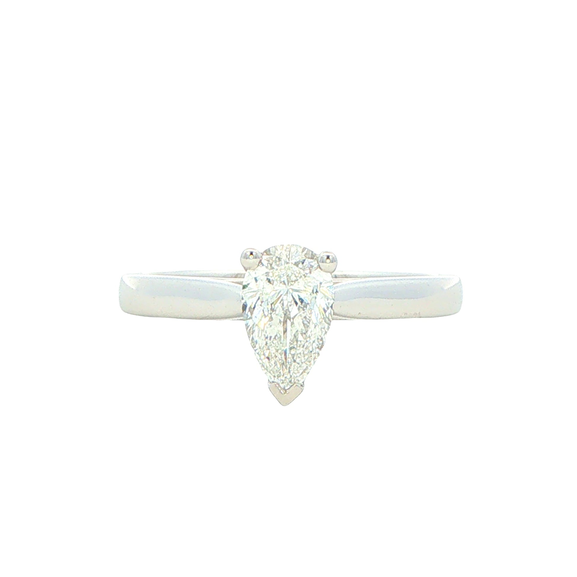 Platinum Aurora Pear Shaped Diamond Solitaire Ring - 0.61cts Gardiner Brothers