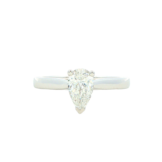 Platinum Aurora Pear Shaped Diamond Solitaire Ring - 0.61cts Gardiner Brothers