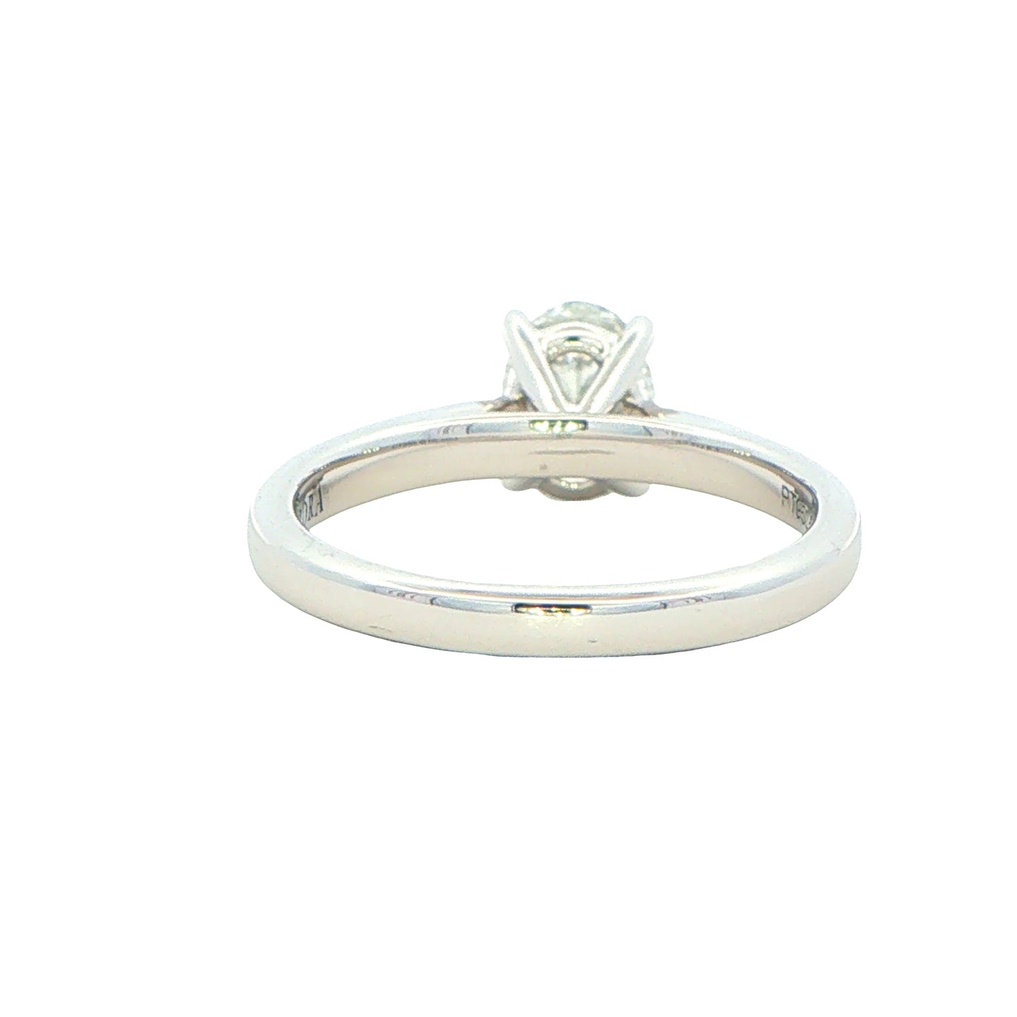 Platinum Oval Shaped Aurora Cut Diamond Solitaire Ring - 0.90cts Gardiner Brothers