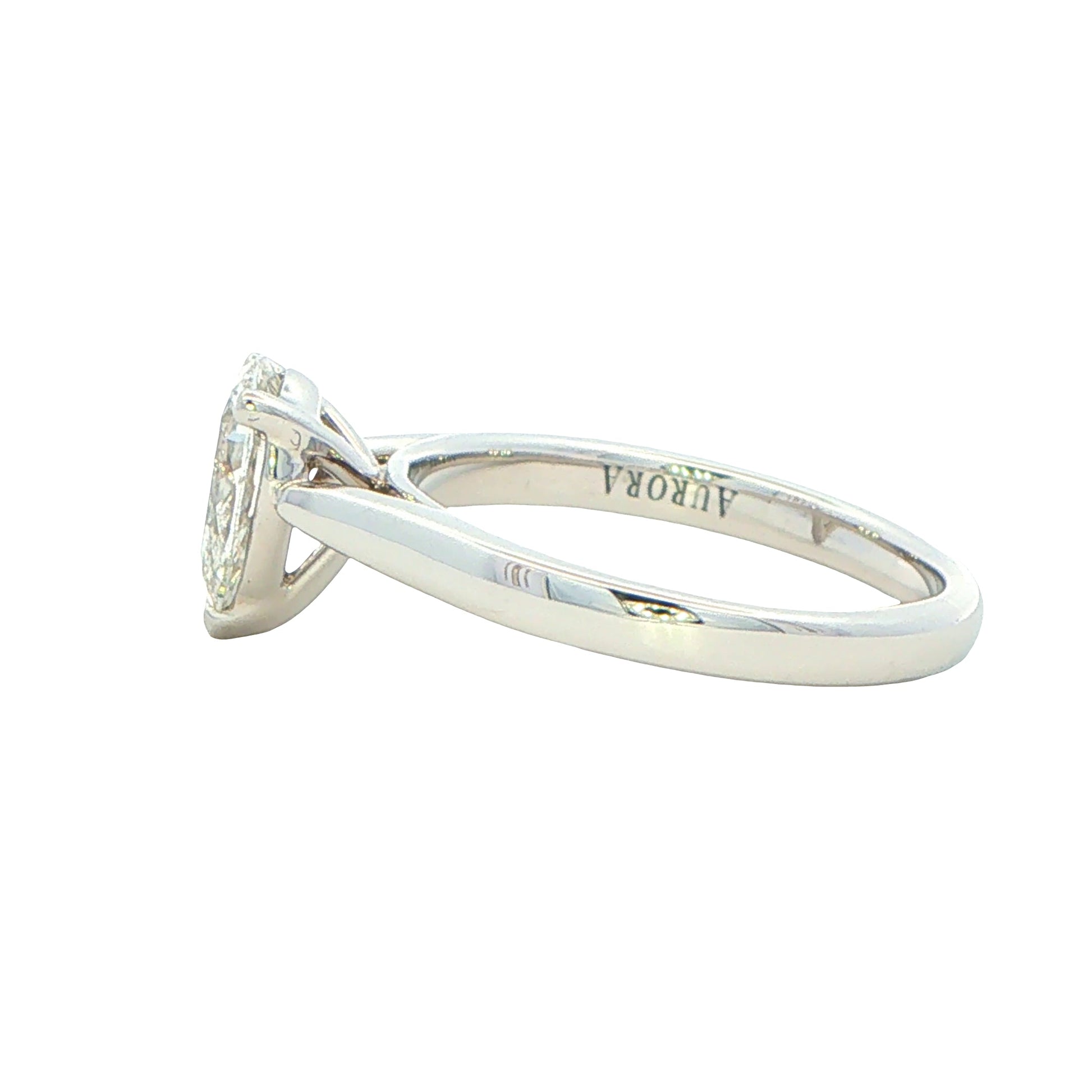Platinum Pear Shaped Aurora Cut Diamond Solitaire - 0.91cts Gardiner Brothers