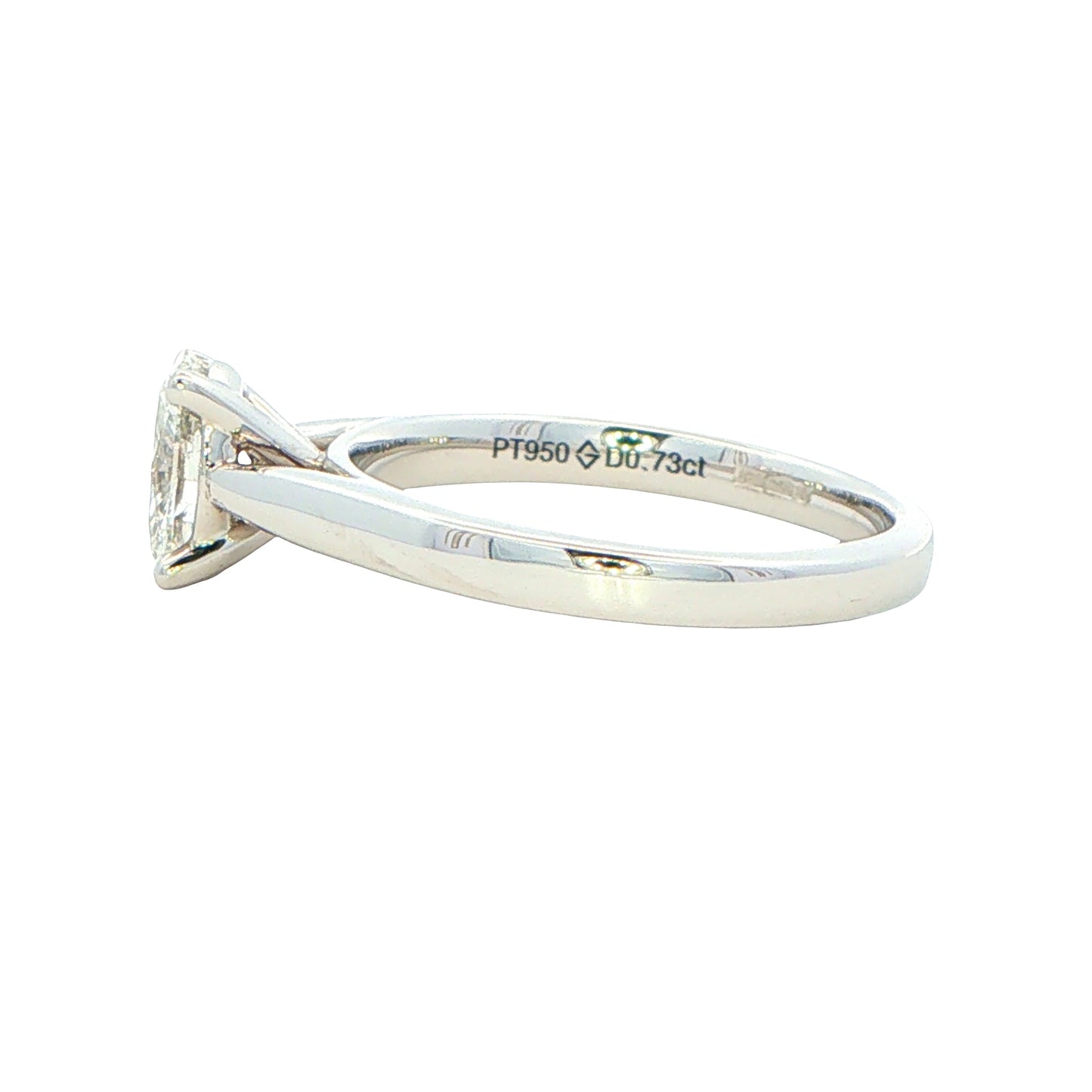 Platinum Oval Shaped Aurora Cut Diamond Solitaire Ring - 0.73cts Gardiner Brothers