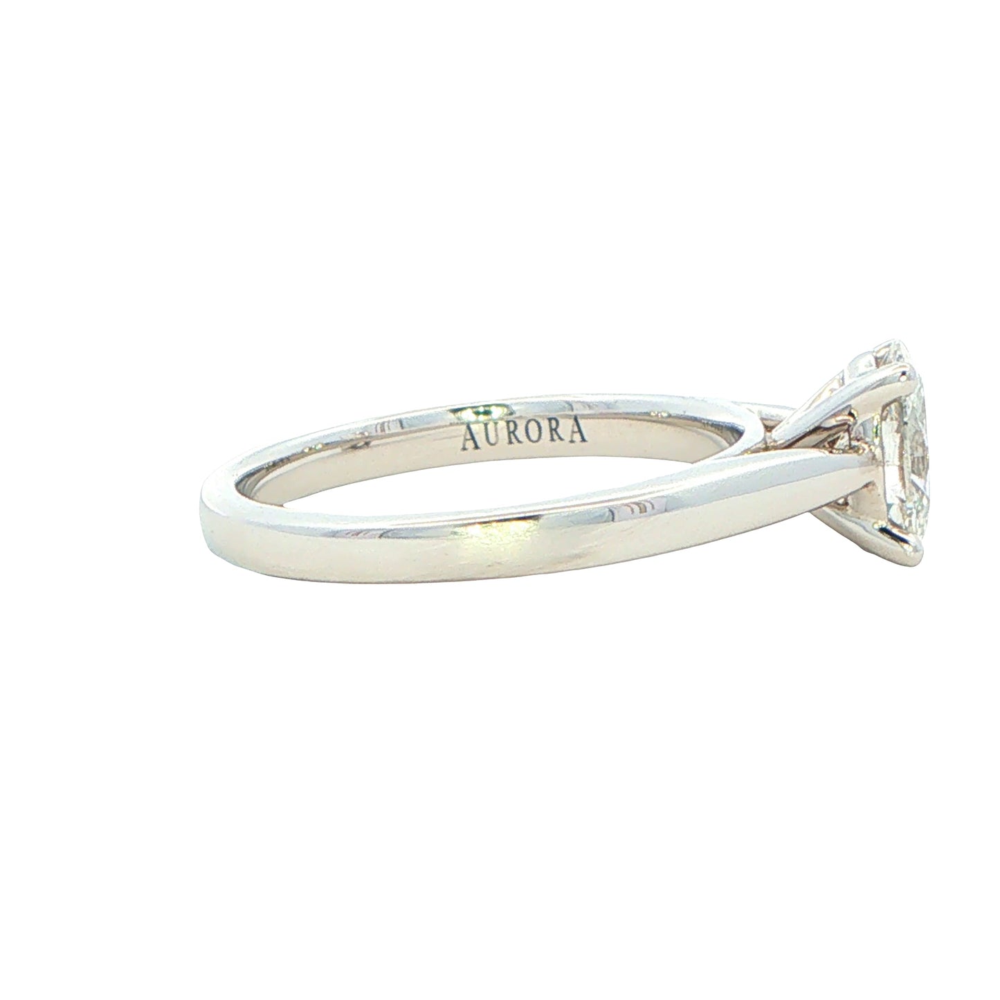 Platinum Oval Shaped Aurora Cut Diamond Solitaire Ring - 0.73cts Gardiner Brothers