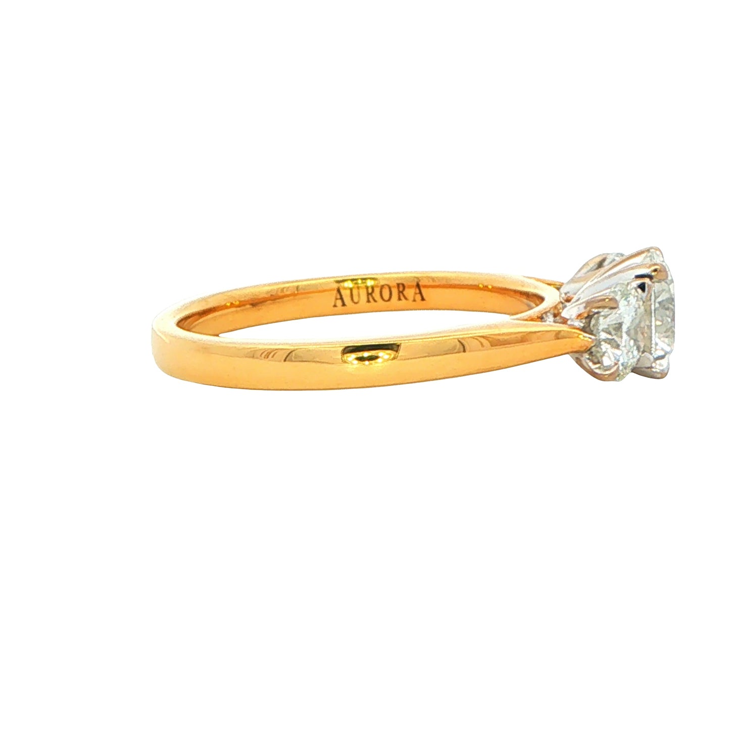 Yellow Gold Aurora Diamond 3 Stone Ring - 1.35cts Gardiner Brothers