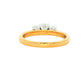 Yellow Gold Oval Aurora Cut Diamond 3 Stone Ring - 0.75cts Gardiner Brothers