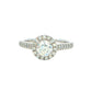 Platinum Aurora Cut Diamond Halo Ring - 0.91cts Gardiner Brothers