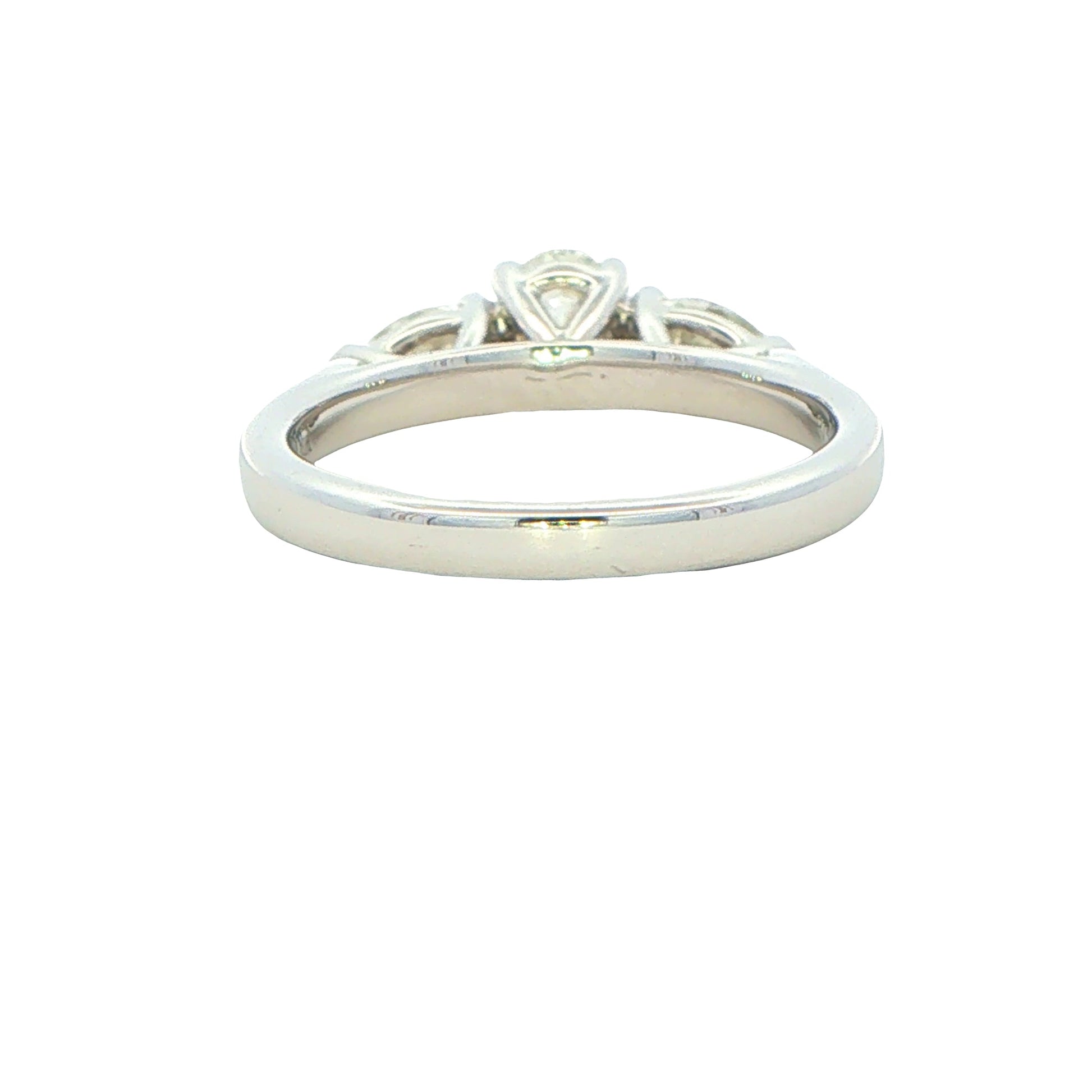 Platinum Aurora Oval and Pear Shaped Diamond 3 Stone ring - 1.00cts Gardiner Brothers