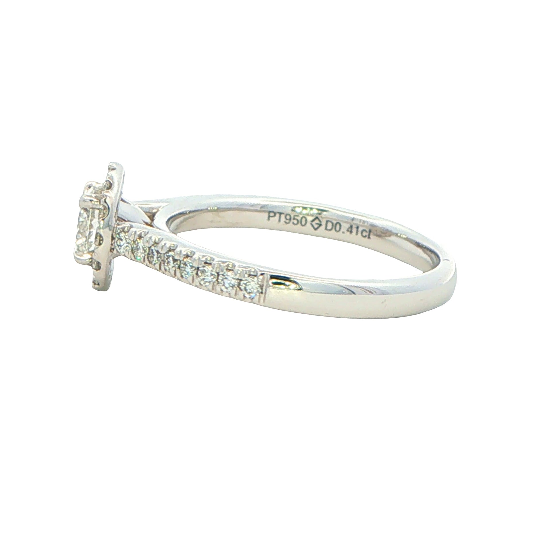 Platinum AURORA CUT DIAMOND HALO RING - 0.72CTS Gardiner Brothers