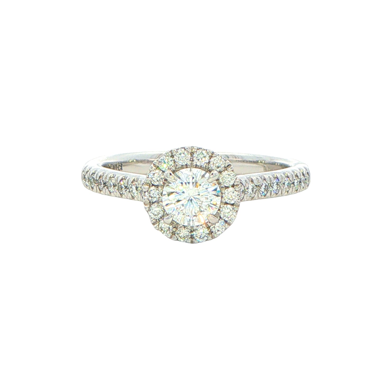 Platinum AURORA CUT DIAMOND HALO RING - 0.72CTS Gardiner Brothers